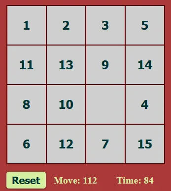 16_Puzzle game