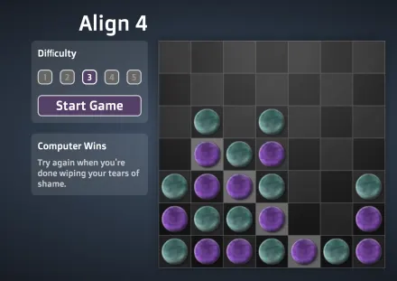 Align 4 balls game
