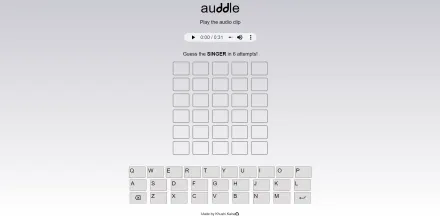 Audio Wordle game