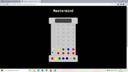 Brain Color Mastermind game