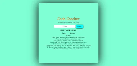 Code Cracker game