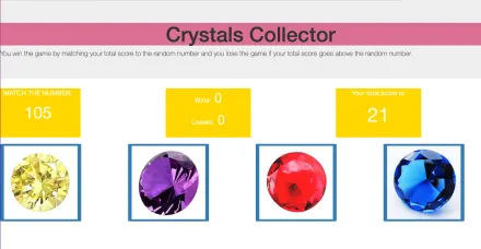 Crystals collector game