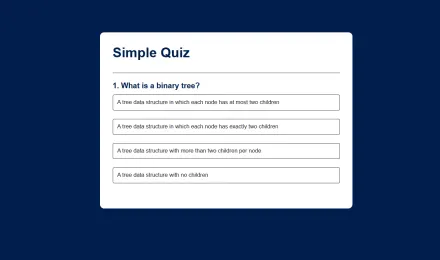 Dsa Quiz game