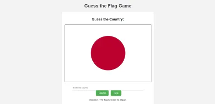 Flag Guess Game game