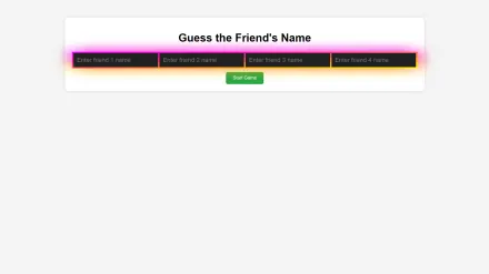 Guess the Friends Name game