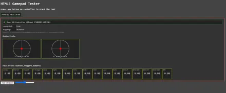 Html5 Controller Tester game