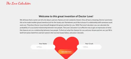 Love Calculator Game game