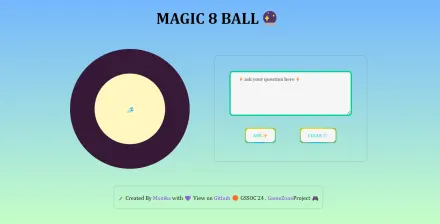Magic 8 Ball game