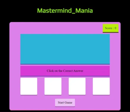 Mastermind Mania game