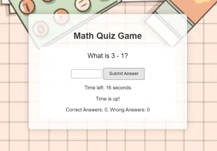 MathQuiz game