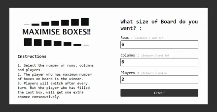 Maximise Boxes game