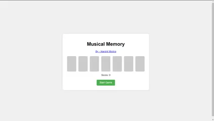 Musical Memory game