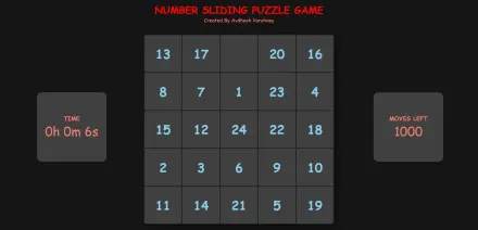 Number Sliding Puzzle Game game