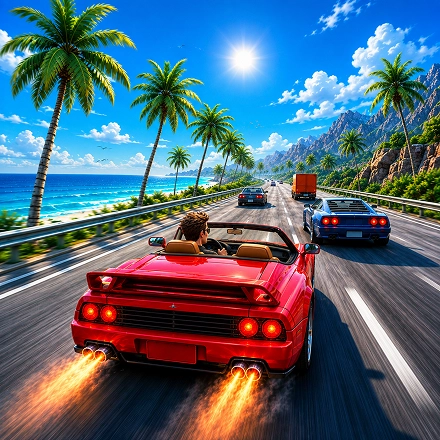 Pseudo 3D Racer game