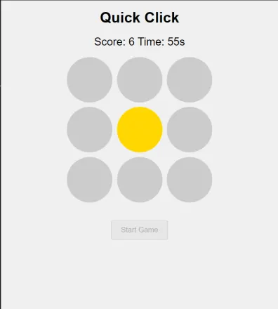 Quick Click game
