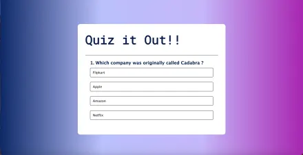 Quiz It Out game