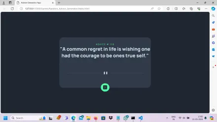 Random Advice Generator game