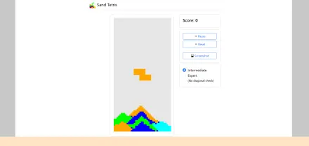 Sand Tetris game