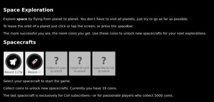Space Exploration game