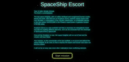 Spaceship Escort game