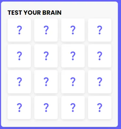 Test Your Brain game