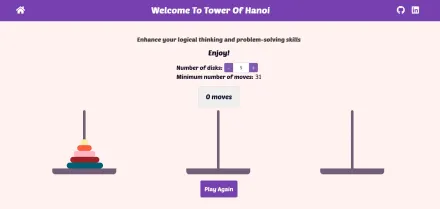 Tower Of Hanoi game