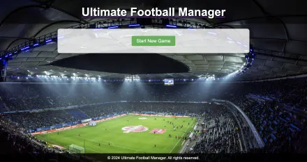 Ultimate Football Manager game